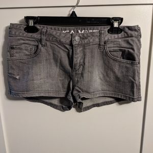 Grey RVCA Denim Shorts